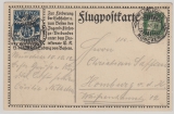 Bayern, 1912, 25 RPfg.- Sonderflugpostkarte, (Mi.- Nr.: SFP 1 / 02), gelaufen von München nach Hamburg
