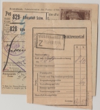 Bayern, 1914, Mi.- Nr.: 86 als EF auf Auslandspaketkartenstammteil (für 2 Pakete) von Altenstadt nach Lichtenwald (A)