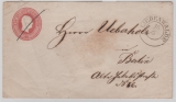 Preußen, ca. 1860, 1 Sgr.- GS- Umschlag gelaufen als Fernbrief Liebenwalde (Vorphila- Stempel!) nach Berlin
