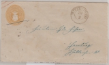 Meckl.- Schwerin, ca. 1856, 3 Schilling- GS- Umschlag (Mi.- Nr.: U3 A) gelaufen als Fernbrief von Wittenburg nach Lauenburg