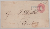 Oldenburg, ca. 1862, 1 Gr.- GS- Umschlag (Mi.- Nr.: U 6) verwendet als Fernbrief von Burhave nach Oldenburg