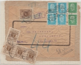 DR / Weimar, 1932, Mi.- Nr.: 454 (4x) u.a. + Tschoslovakische Nachportomarken als MiF auf Auslands- Briefvorderseite