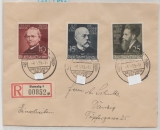 Danzig, 1939, Mi.- Nr.: 306- 308 als Satzbrief- MiF auf Einschreiben- Ortsbrief innerhalb von Danzig