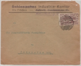 Oberschlesien, 1922, Mi.- Nr.: 27 (c) als EF auf Fernbrief von Mikulschütz nach Tarnowitz