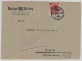 Danzig, 1921, Mi.- Nr.: 51 als EF auf Fernbrief von Danzig nach Chemnitz, gepr. Schüler BPP / Infla Berlin