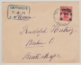 China, 1914, Mi.- Nr.: 40 als EF auf Fernbrief von Tsinanfu nach Berlin