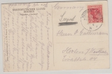 Deutsche Seepost, Ostasiatische Hauptlinie, f, 1914, Mi.- Nr.: 86, als EF auf Bild- Postkarte nach Herten