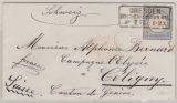 DR- Brustschilder, 1874, Mi.- Nr.: 20 als EF auf Auslandsbrief, von Dresden nach Celigny (CH)