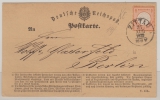 DR- Brustschilder, 1872, Mi.- Nr.: 14 als EF auf Fernpostkarte, von Zittau (netter AD- Stempel!) nach Berlin