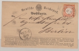 DR- Brustschilder, 1872, Mi.- Nr.: 14 als EF auf Fernpostkarte, von Wiesbaden nach Berlin