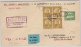 USA div. Marken, Brief zur 9. Rückfahrt via R.- Lupo- Zeppelinbrief, von Philadelphia, via New York nach Goerlitz