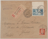 Frankreich, 1928, Mi.- Nr.: 228 + 229 (OR), in MiF auf Auslands- Einschreiben von Strasbourg nach Genf (CH)