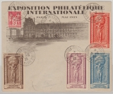 Frankreich, 1925, Mi.- Nr.: 176 auf Umschlag + 4 Vignetten zur Internationalen Philatelistischen Ausstellung, Paris, 1925