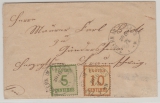 NDP / Elsass- Lothringen, 1871, Mi.- Nrn: 4 + 5 als MiF auf Fernbrief von Zabern nach Gandersheim