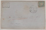 S.- H. und L., 1864, Mi.- Nr.: 6 als EF auf Fernbrief von Itzehoe nach Rendsburg (?), rs. mit Bahnpoststempel