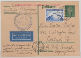 DR, 1929, Mi.Nr.: 423 als Zusatz auf (8 RPfg.- GS-)Zeppelinkarte, per 1. Amerikafahrt, Berlin via Friedrichshafen nach Pittsburg (USA)