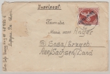DR, 1944/ 45, Inselfeldpost, Mi.- Nr.: 10 B als EF auf Bedarfsbrief von ... nach Sosa