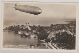 DR 516, als EF zur Erinnerungspostkarte (mit Zeppelinfoto, rs.) zum Besuch der Zeppelin Werft in Friedrichshafen