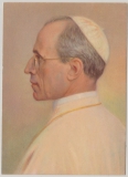 Vatikan, 1943, 135 Ct. MiF auf Einschreiben- Bildpostkarte vom Vatikan nach Rom ( ;) ) Rs. Bild von Past Pius der XII