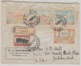 Griechenland, 1929, E.-Brief MiF mit Halbamtlichem Flugpostsatz (1921) u.a., von Athen nach Jackson / Mich. USA