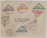 Liberia, 1925, 21 Ct. in MiF auf Auslands- Luftpostbrief von Monrovia nach London (GB) und zurück!
