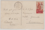 Gabon, 1919, 10 RF (+ 5 Ct.) als EF auf Auslandspostkarte von Lambarene (I?) nach Metet- Yaunde (Camerun)