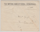 Persien / Iran, ca. 1910- 20, 9 Ch. MiF, rs. auf Fernbrief von Kermanshah nach Sultanabad