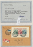 Bizone, 1949, Mi.- Nr.: Bl. 1 in EF,  Auf Einschreiben- Fernbrief, portogerecht! Befund Schlegel BPP echt, portogerecht!