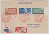 FRZ / Baden, 1949, Mi.- Nrn.: 54 + 55, + BRD 116, in MiF auf E.- Fernbrief, mit Sonderstempel von Hamburg nach Bremen