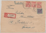MVP, 1946, Mi.- Nrn.: 10 + 18c (3x) als MiF auf Einschreiben- Fernbrief von Pasewalk nach Radebeul, geprüft Kramp BPP!
