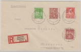 MVP, 1946, Mi.- Nrn.: 23- 25 u.a. als MiF auf Einschreiben- Ortsbrief innerhalb von Rostock, tiefstgeprüft Kramp BPP