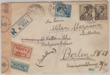 Dt. Bes. Serbien, 1942, Mi.- Nrn.: 38 + 41 (2x) in MiF auf Lupo- R.- Express Auslandsbrief- Vorderseite, von Belgrad nach Berlin