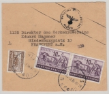 Bulgarien / Gestapo- Zensur, 1941, 50 Ct. MiF auf Auslandsstreifband von ... nach FF/M, mit Gestapozensur