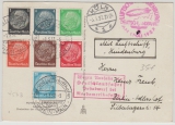 DR, 1937, Mi.- Nrn.: 521 u.a. auf Ausgabengleicher MiF auf Postkarte zur Deutschlandfahrt 1937, mit div. Stempeln