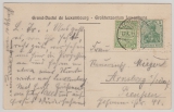 DR, Kaiserreich, Germania, 1910, Mi.- Nr.: 85 I + Lichtensteiner Marke in MiF auf Postkarte von Lichtenstein nach Arnsberg