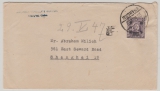 China, 1947, 100 Dollar (?) Überdruckmarke als EF auf Ortsbrief innerhalb von Shanghai, Abs. Amerikanisches Konsulat