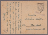 Gebühr Bezahlt, Ost, 1948, Postkarte von Halberstadt (Dalldorf) nach Stendal, interessante Variante, mit Poststelle 2