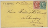 USA, 1879, 5 Ct. MiF auf Auslandsbrief von New York per Gallia nach Schneeberg