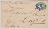 Guatemala, ca. 1910,  2 Centavos- Überdruck- GS- Umschlag verwendet als auslandsbrief von Guatemala nach Linz (A)