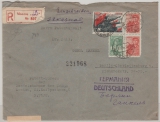 UDSSR, 1940, 50 Kop. MiF auf Auslandseinschreiben von Moskau nach Berlin