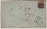 Dänemark, 1852, 4 RBS EF auf Fernbrief von Hadersleben nach Schleswig (?)