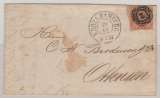 Dänemark, 1856, 4 S. EF auf Fernbrief von Hamburg (K.D.O.P. Hamburg) nach Ottensen