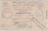 Tonga, 1944, 9 d. MiF auf Tincan- Mail (vs. und rs. zugepflastert mit Stempeln) von Niuafoou nach Remnera (NZ)