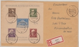 SBZ - Thüringen, 1946, Mi.- Nr.: Block 3 B, als EF auf Einschreiben- Ortsbrief innerhalb von Suhl