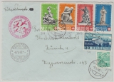 Schweiz, 1940, Mi.- Nrn.: 364- 67 u.a. als Satz- MiF auf Luftpost- Inlandsbrief von Samaden nach Zürich