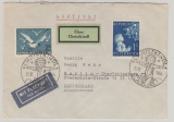 Österreich, 1954, Mi.- Nr.: 956 + 1009 in MiF auf Auslands- Luftpostbrief, von Christkindl nach Berlin