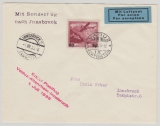 Lichtenstein, 1935, Mi.- Nr.: 148 als EF auf Erstflug- Auslandsbrief von Vaduz nach Insbruck