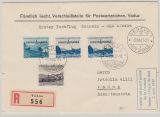 Lichtenstein, 1947, Mi.- Nr.: DM 34 u.a als MiF auf Erstflug- Einschreiben von Vaduz via Genf - Süd-Afrika nach Vaduz