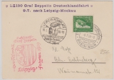 DR 670, als EF auf Karte zur Deutschlandfahrt 1939 nach Leipzig, von FF/M. via Leipzig nach Berlin