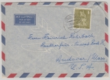 Berlin, 1960, Mi.- Nr.: 153 als EF (!) auf Luftpost- Auslandsbrief von Berlin nach Andover (USA)